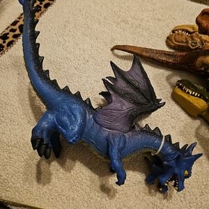 Toys R Us Maidenhead Two 2 Headed Dragon Fantasy Two Heads Blue Dragon Toy